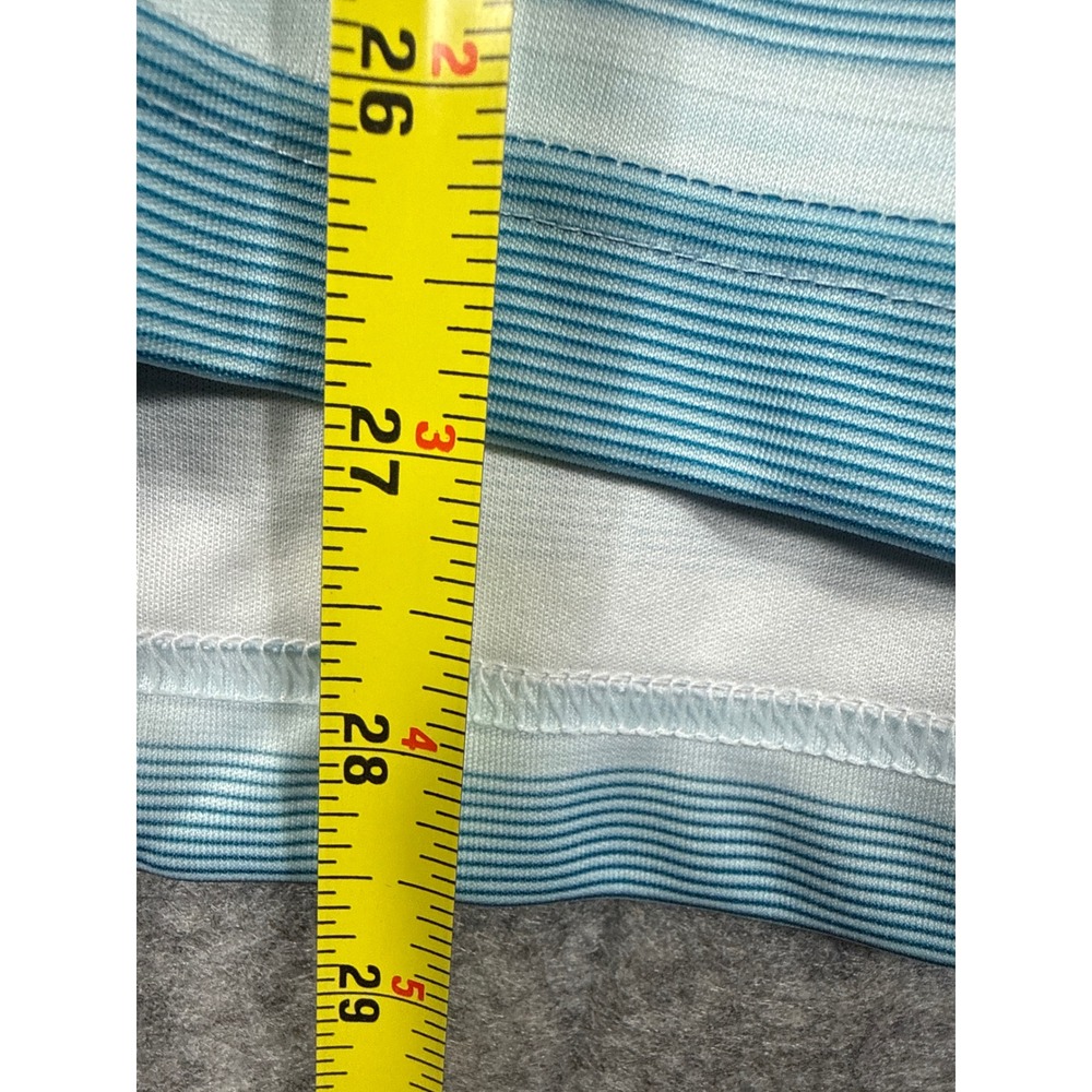 Adidas ClimaCool Mens Medium Blue Striped Golf Polo Conestoga Golf Club Shirt - Picture 13 of 13